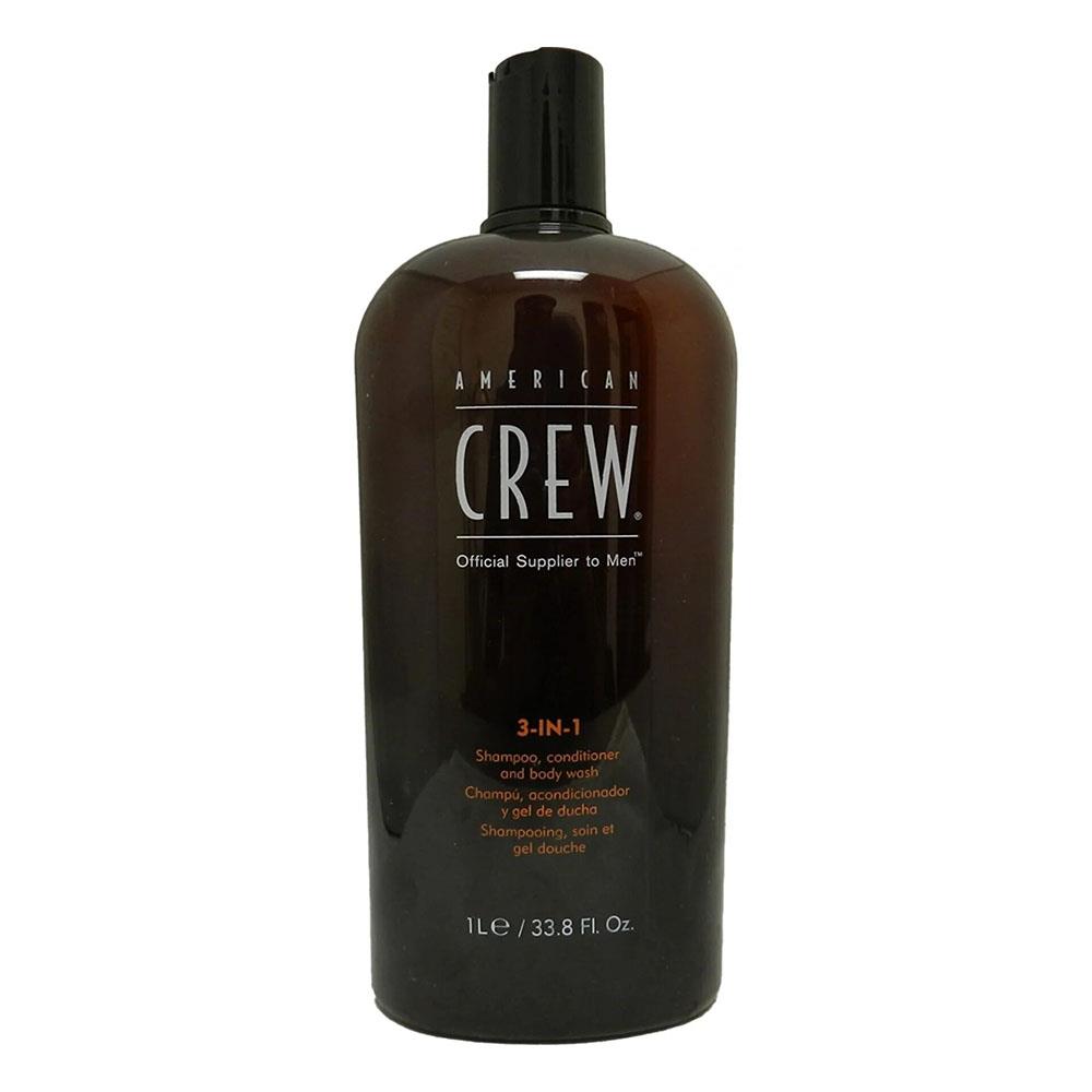 American Crew 3in1 Erkekler için Şampuan Saç Kremi Vücut Jeli 1000ML