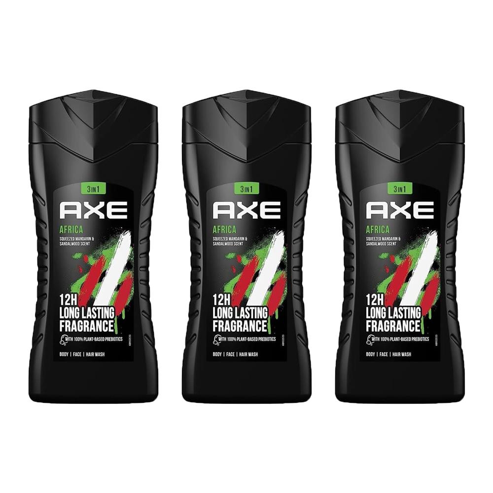 Axe Africa 3in1 Erkek Duş Jeli 250ML X3 Adet 3lü Set