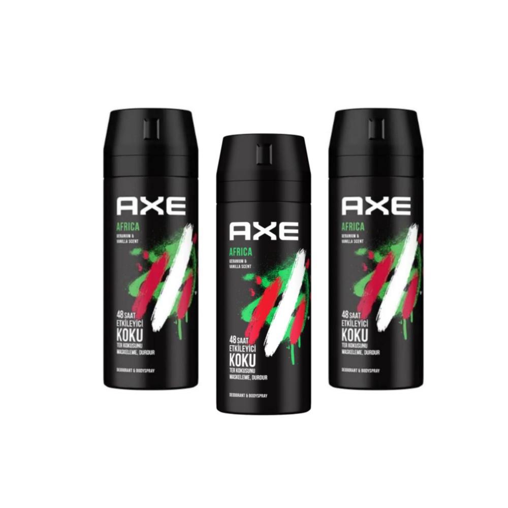 Axe Africa Geranium & Vanilla Scent Deodorant 150ML 3'lü