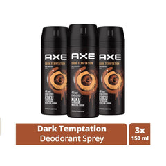 Axe Erkek Deodorant Sprey Dark Temptation 150 ml X3