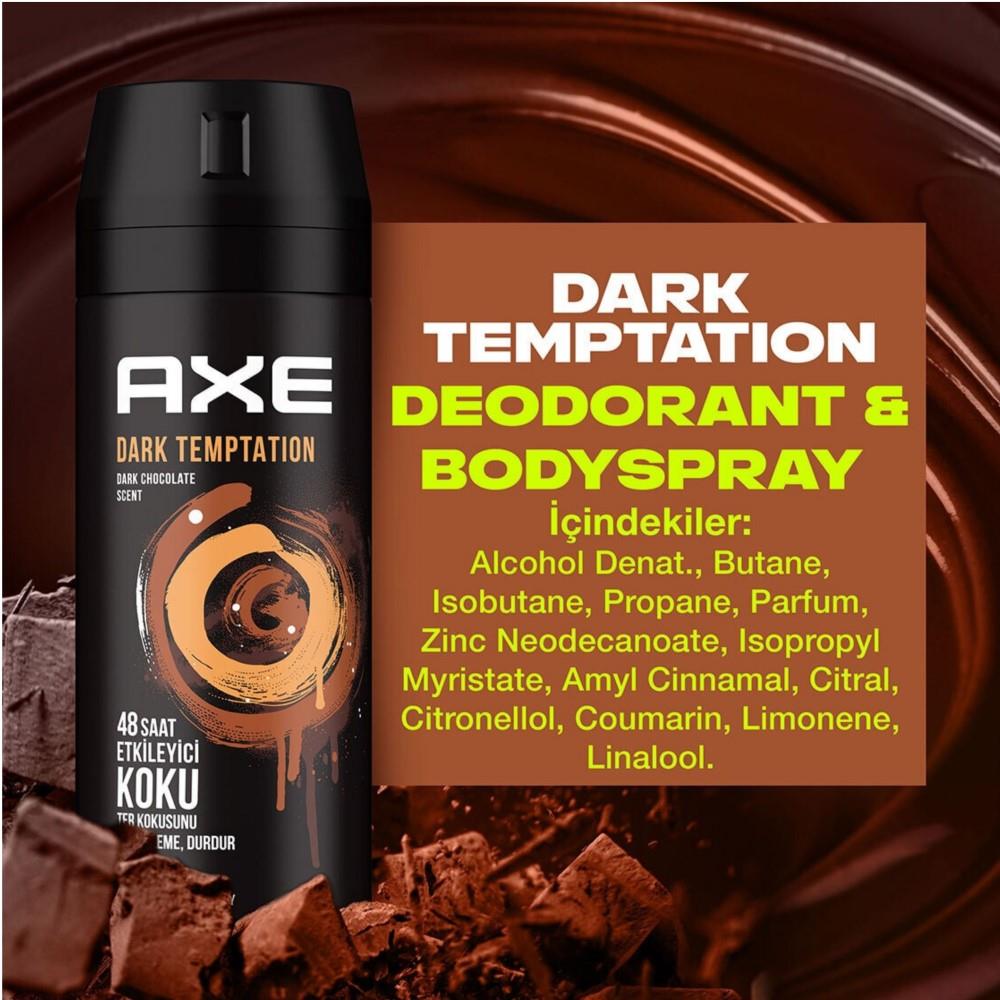 Axe Erkek Deodorant Sprey Dark Temptation 150 ml X3