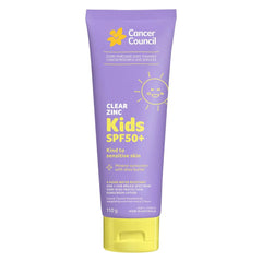 Cancer Council SPF50+ Clear Zinc Kids Sunscreen Çocuklar için Güneş Kremi 110Gr