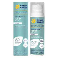 Cancer Council SPF50+ Face Day Wear Fluid Matte Invisible Mat Yüz Güneş Kremi 50ML