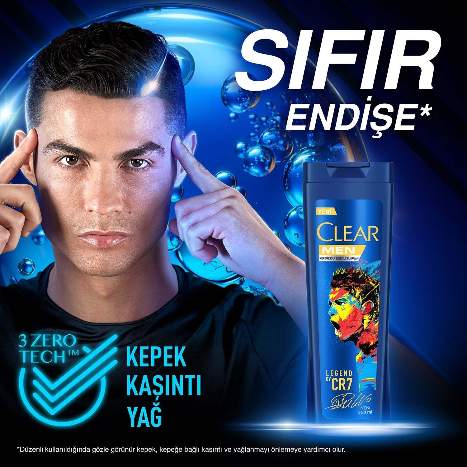 Clear Men Legend By CR7 Cristiano Ronaldo Kepeğe Karşı Etkili Şampuan 350ML