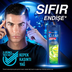 Clear Men Limon Özlü Yağlı Saç Derisi İçin Kepeğe Karşı Etkili Şampuan 350ML