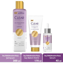 Clear Scalpceuticals Şampuan 300 ml + Saç Bakım Kremi 170 ml + Serum 45 ml