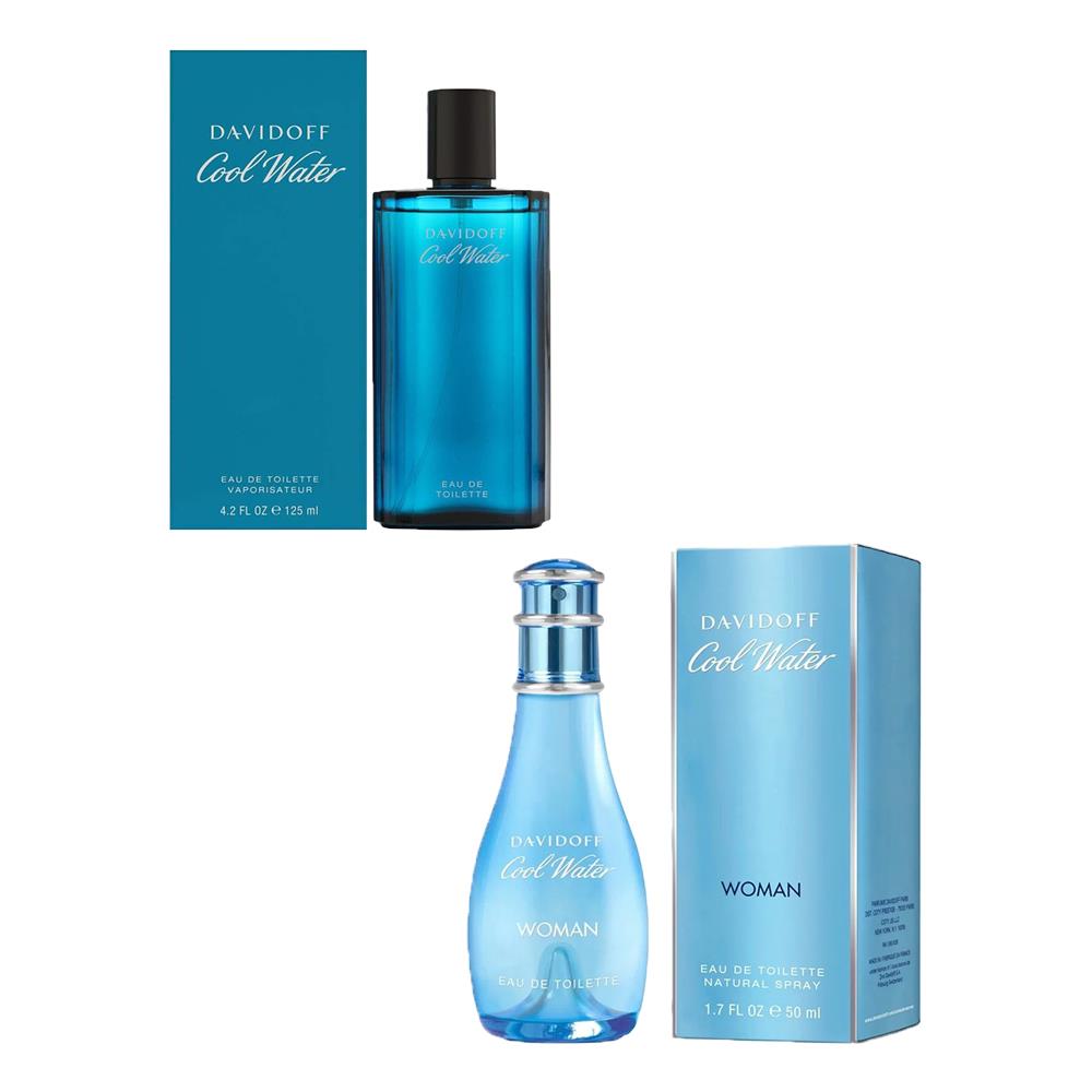 Davidoff Cool Water EDT Erkek Parfüm 125ML + Cool Water Women EDT 100ML 2li Parfüm Seti