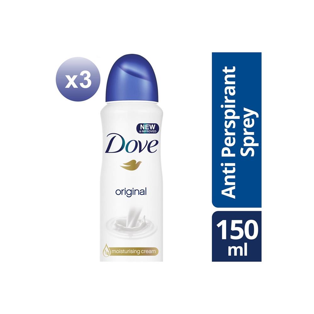 Dove Kadın Deodorant Sprey Original 150 Ml X3