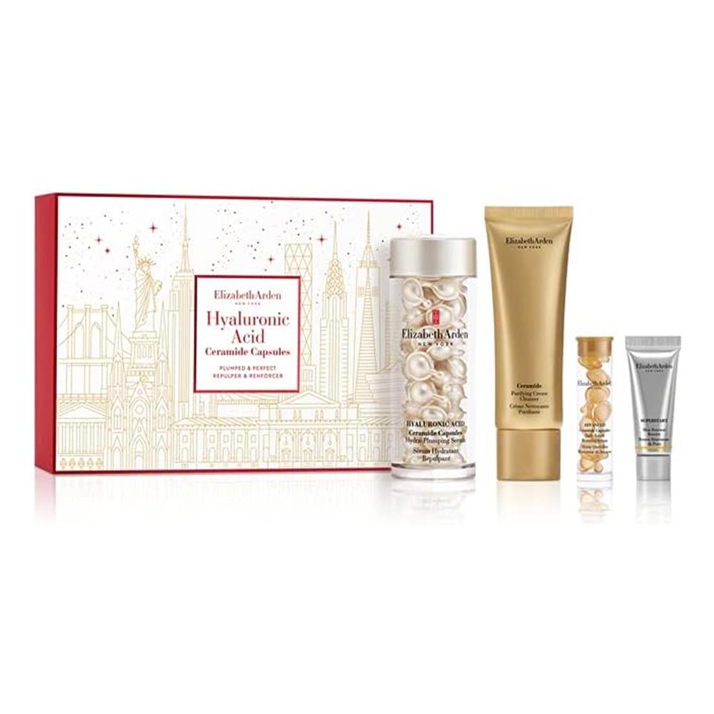 Elizabeth Arden Plumped & Perfect Hyaluronic Acid 60 Adet Kapsül 4lü Cilt Bakım Hediye Seti