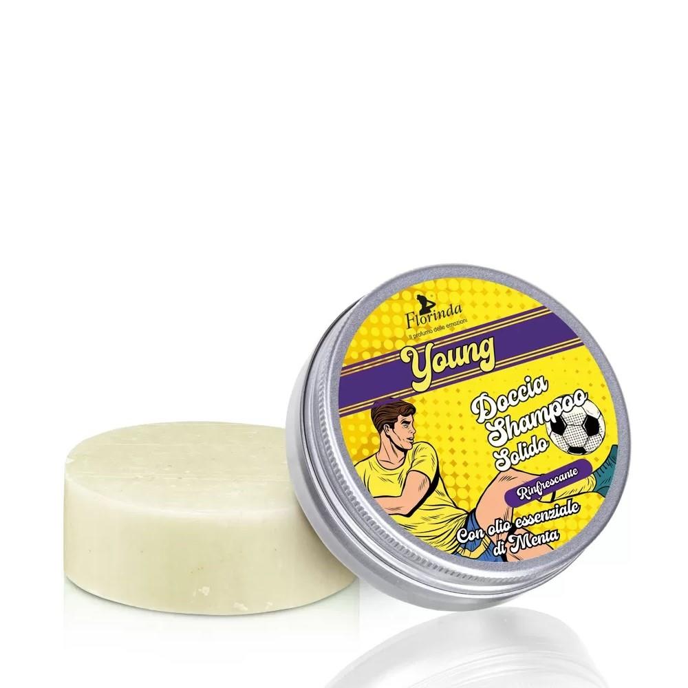 Florinda Young 2'si 1 Arada Futbol, Nane Aromalı Katı Duş Şampuanı 70 Gr