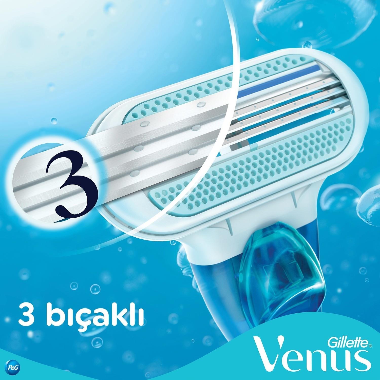 Gillette Venüs Smooth Kadın Tıraş Bıçağı + 3 Yedek Başlık