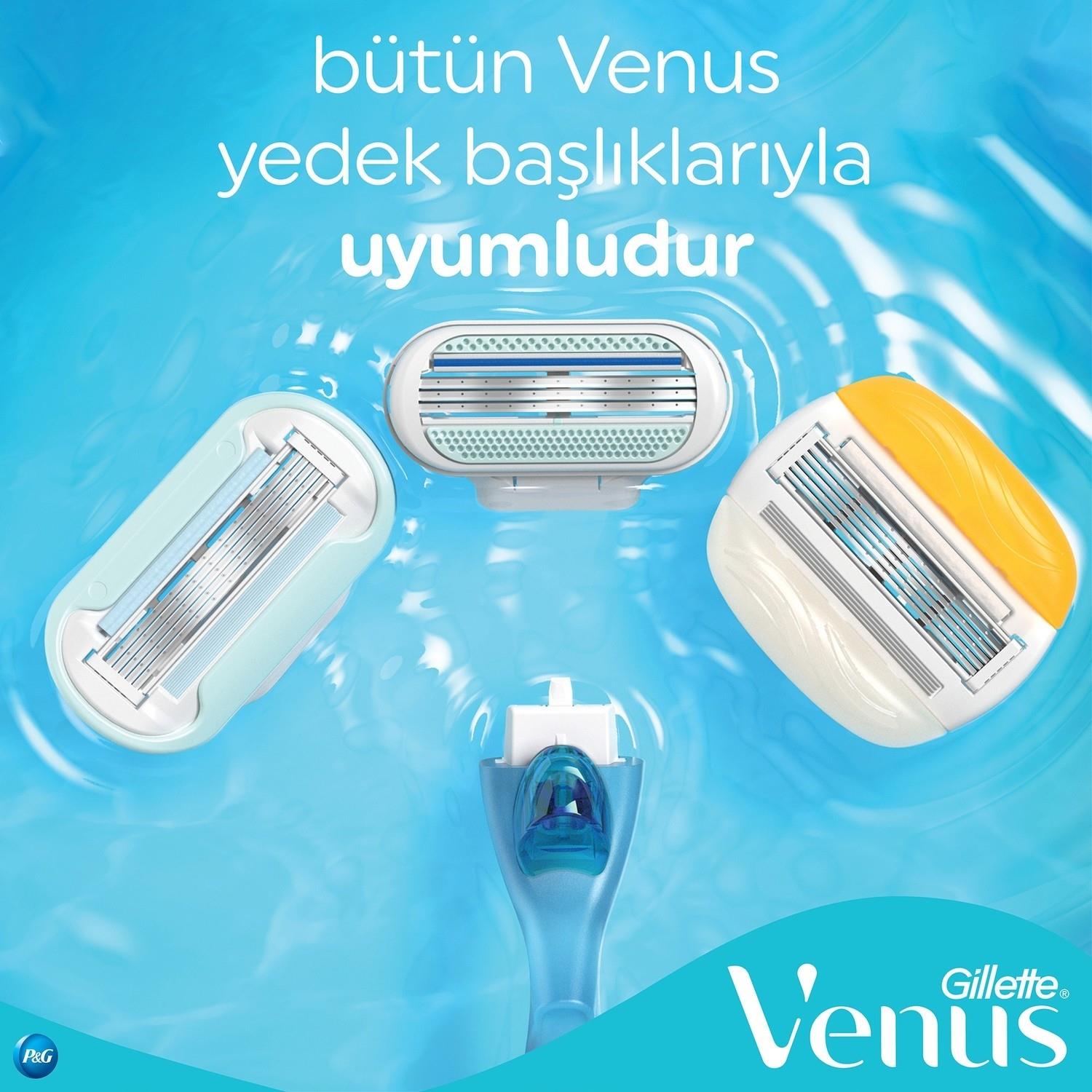 Gillette Venüs Smooth Kadın Tıraş Bıçağı + 3 Yedek Başlık