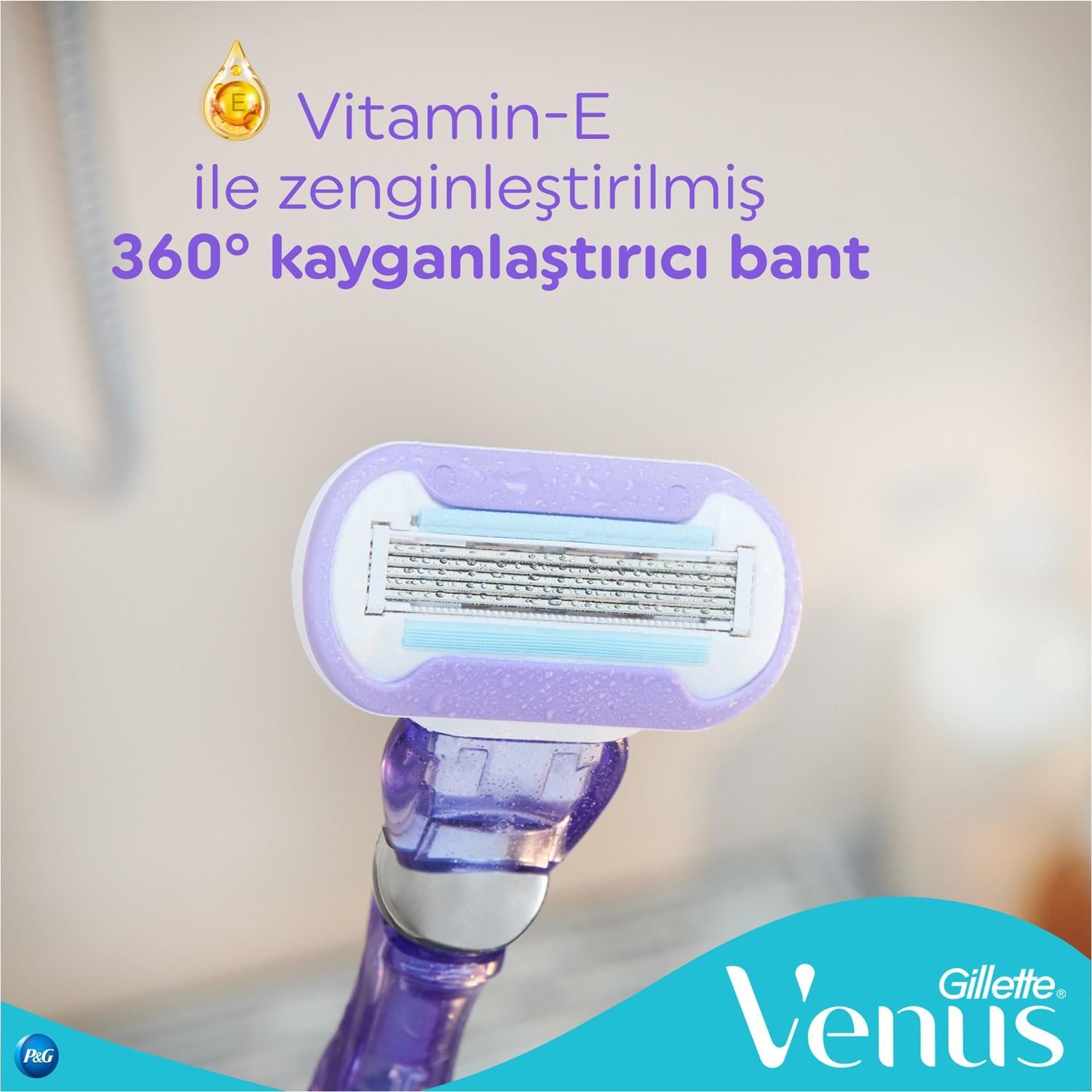 Gillette Venus Swirl Kadın Tıraş Bıçağı + 3 Yedek Başlık