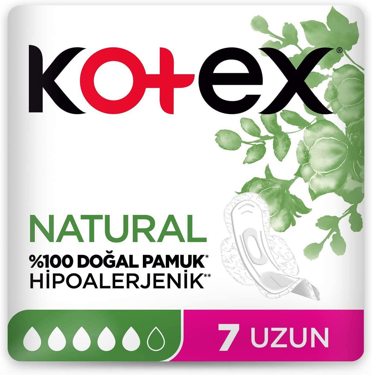 Kotex Natural Ultra Single Uzun Ped 7'li