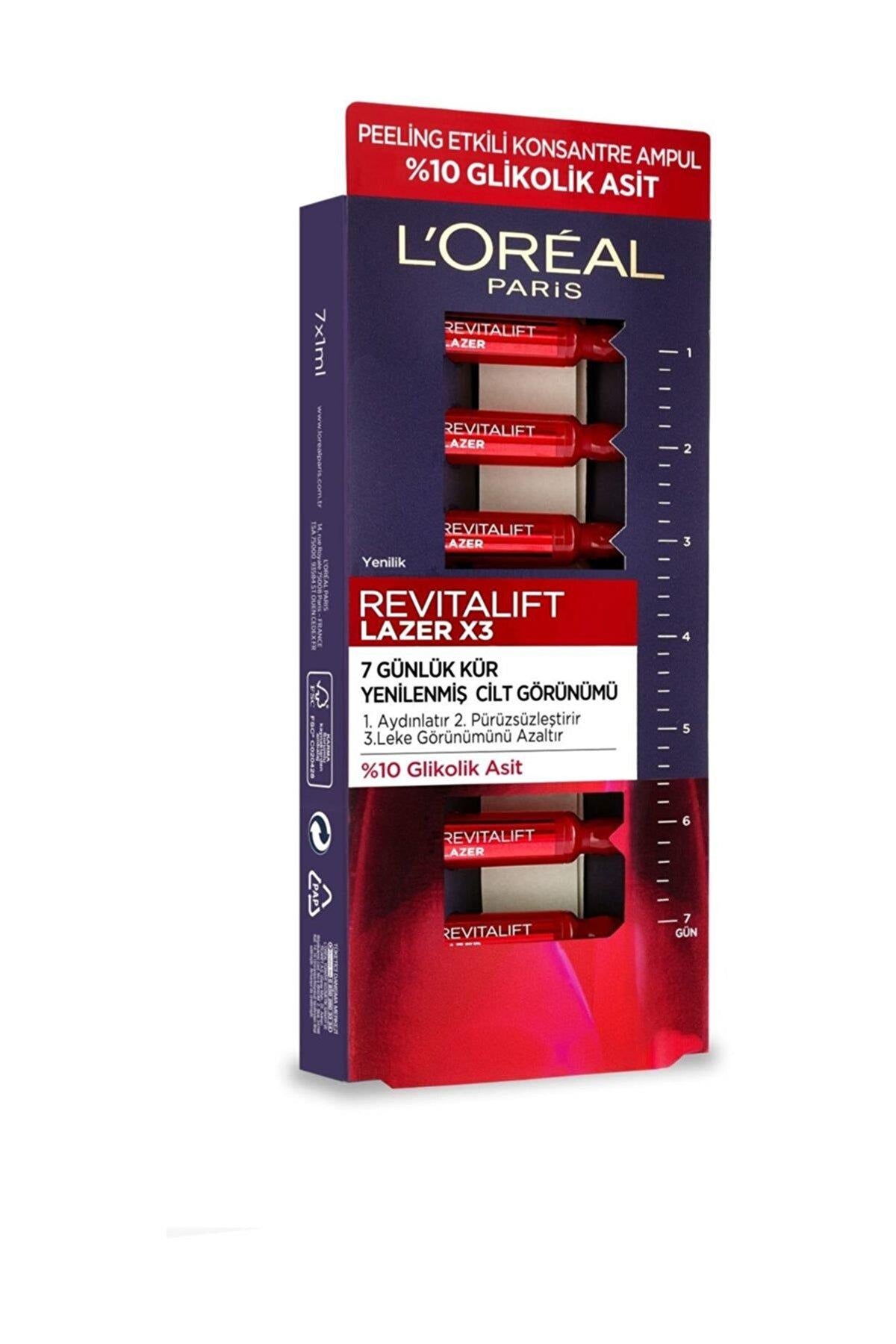 L'Oreal Paris Revitalift Lazer 7 Günlük Kür Peeling Etkili Ampul 3600523834365