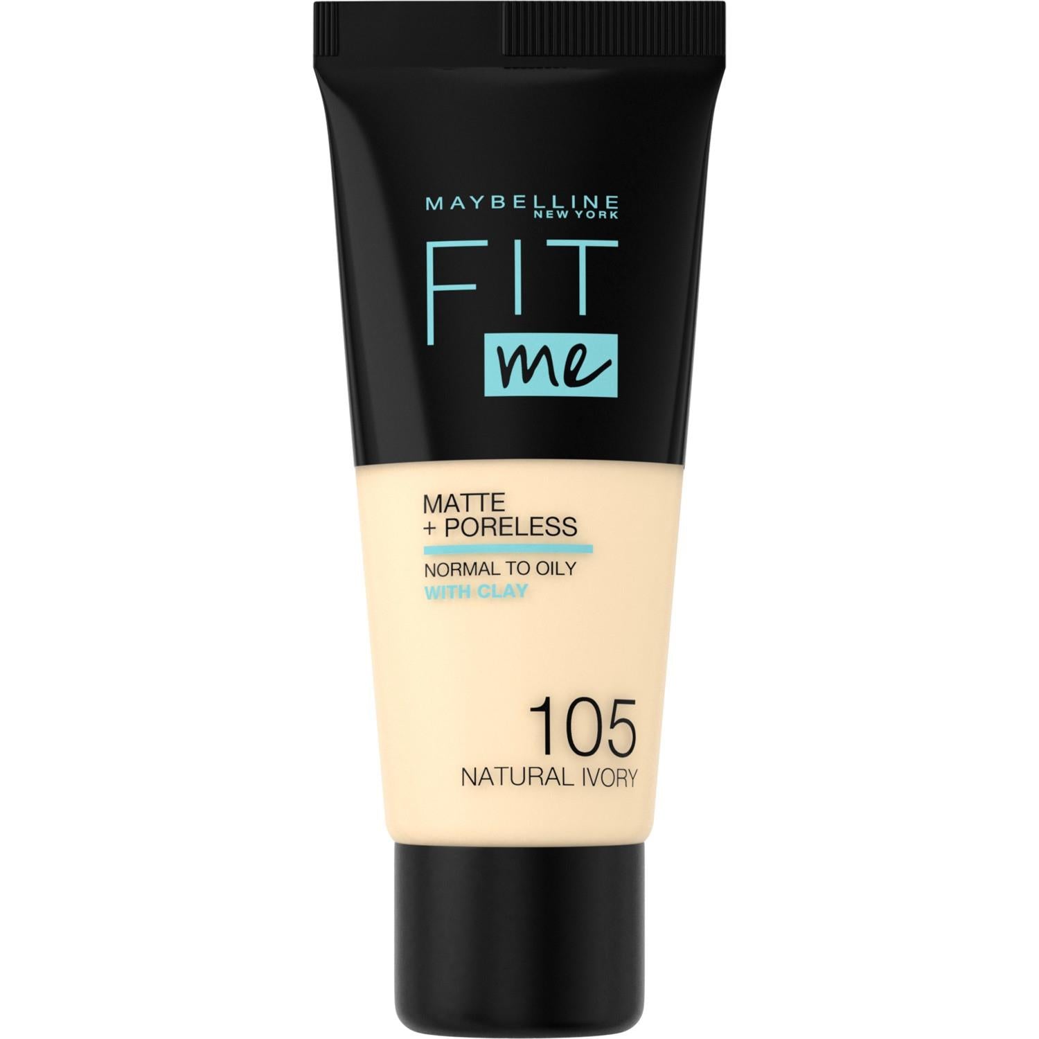 Maybelline New York Fit Me Matte+Poreless Fondöten - 105 Natural Ivory