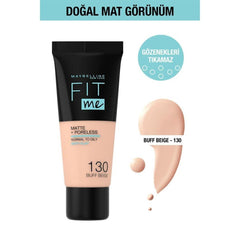 Maybelline New York Fit Me Matte+Poreless Fondöten - 130 Buff Beige