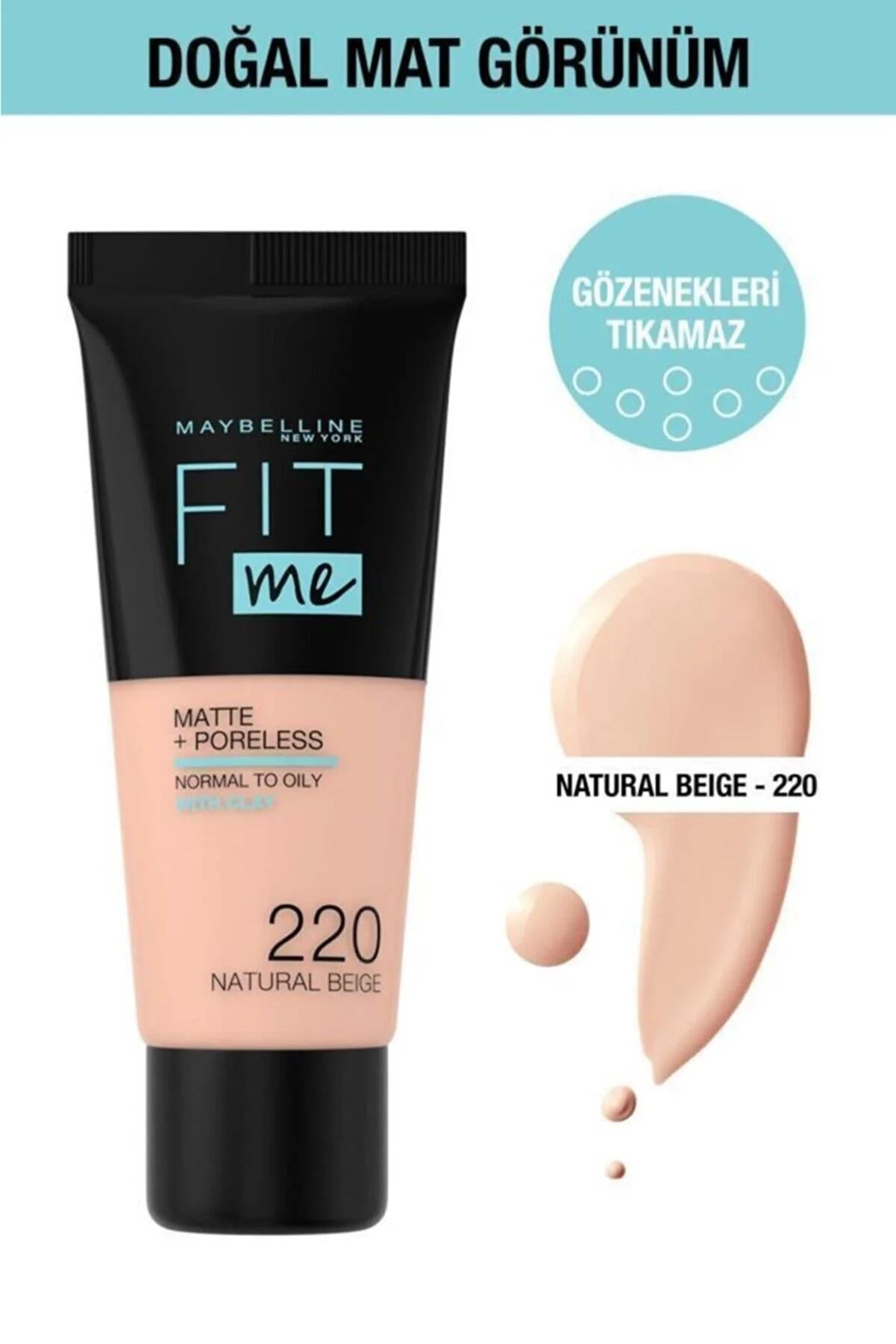 Maybelline New York Fit Me Matte+poreless Fondöten - 220 Natural Beige