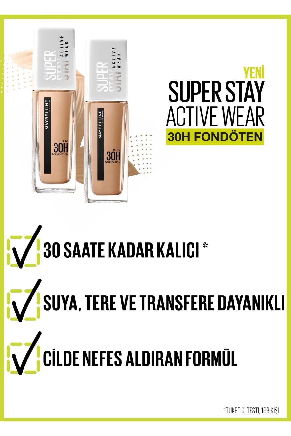 Maybelline New York Superstay Active Wear Fondöten- 03 True Ivory