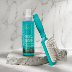 Moroccanoil Detangling Duo Leave in Conditioner 160ML ve Mini Paddle Saç Fırçası 2li Set