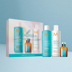 Moroccanoil Volume Spring Kit Extra Volume Şampuan 250ML Saç Kremi 250 ML ve Saç Bakım Yağı 25ML 3lü Set