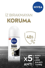 Nivea Black&White Invisible İpeksi Pürüzsüzlük Kadın Roll-On Deodorant 50ML