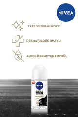 Nivea Black&White Invisible İpeksi Pürüzsüzlük Kadın Roll-On Deodorant 50ML