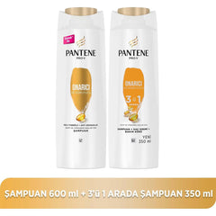 Pantene Pro-V Onarıcı ve Koruyucu Şampuan 600ML + 3ü1 Arada Şampuan 350ML