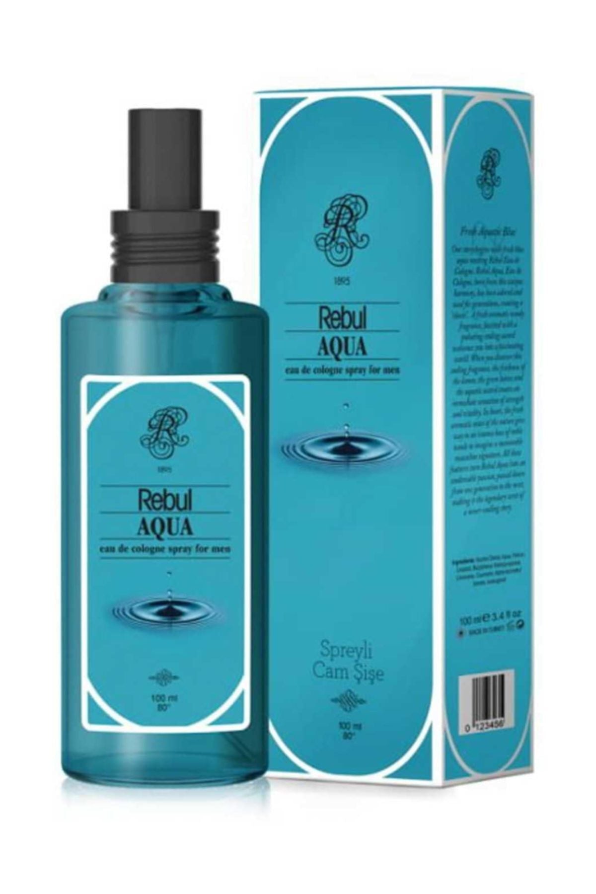 Rebul Aqua Sprey Cam Şişe Kolonya 100ML