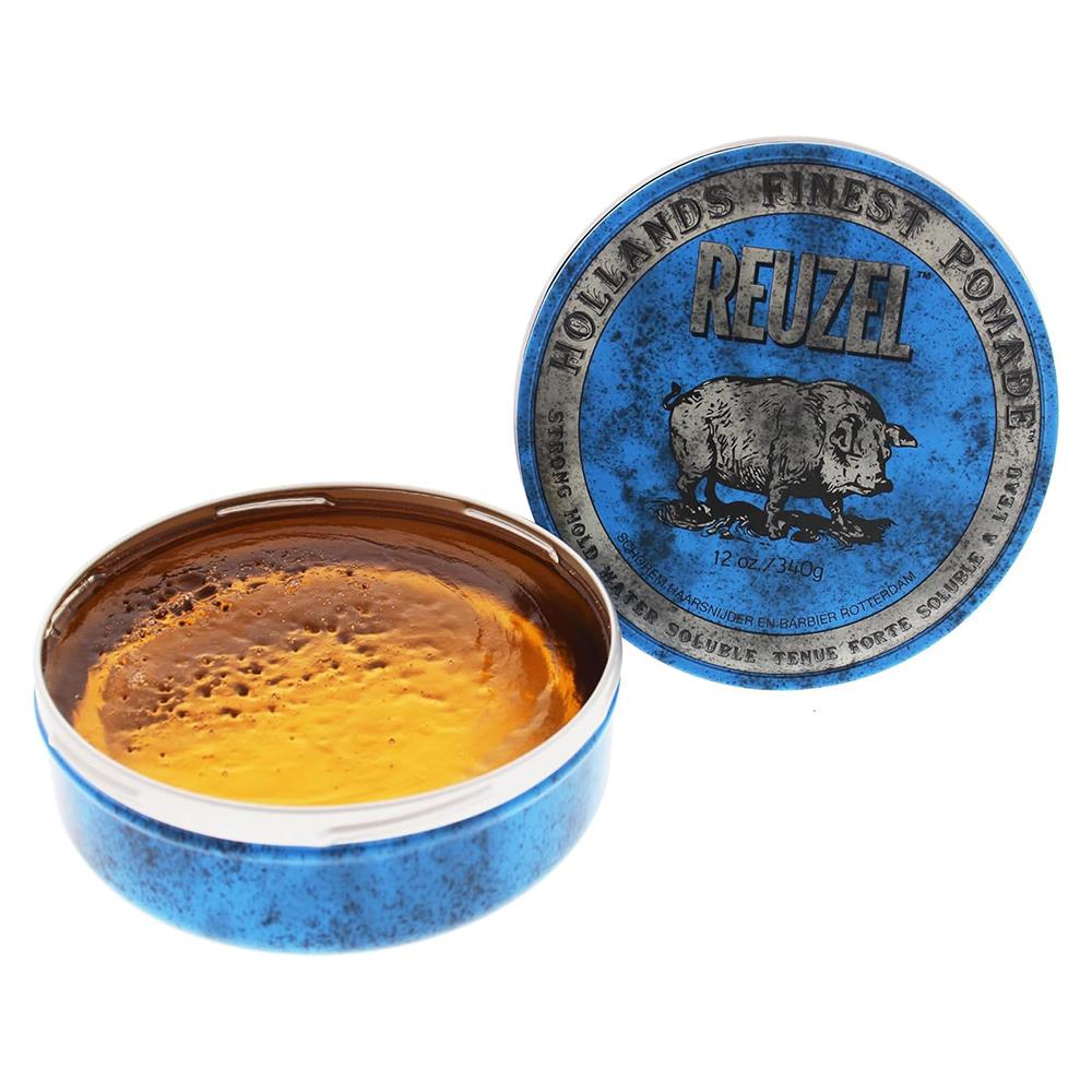 Reuzel Blue Strong Hold Water Soluble Suda Çözünür Pomade Erkekler İçin Saç Mumu 340Gr