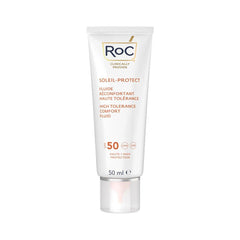 Roc Soleil-Protect High Tolerance 50 Faktör Güneş Korumalı Kırışıklık Karşıtı Rahatlatıcı Likit Krem 50ML