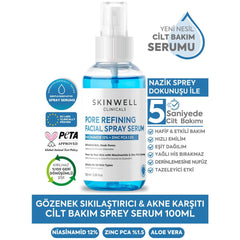 Skinwell Gözenek Sıkılaştırıcı ve Yoğun Nemlendirici Yüz Bakım Sprey Serum 100ML