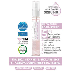 Skinwell Sıkılaştırıcı Etki Bitkisel Kolajen Gül Ekstrakt Içerikli Yüz Bakım Sprey Serum 25ML