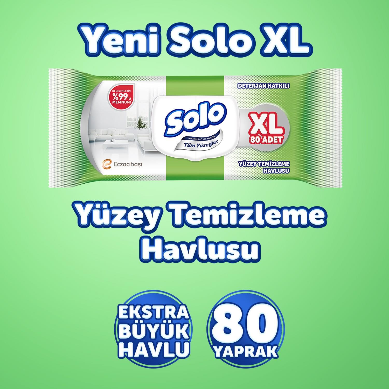 Solo Tüm Yüzeyler için Ekstra Büyük XL Havlu 80 Yaprak