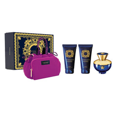 Versace Dylan Blue Kadın Parfüm EDP 100ML Duş Jeli 100ML Vücut Losyonu 100ML Çanta Hediye Seti